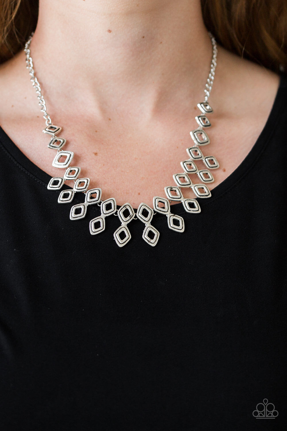 Geocentric - Silver Necklace Set - Princess Glam Shop