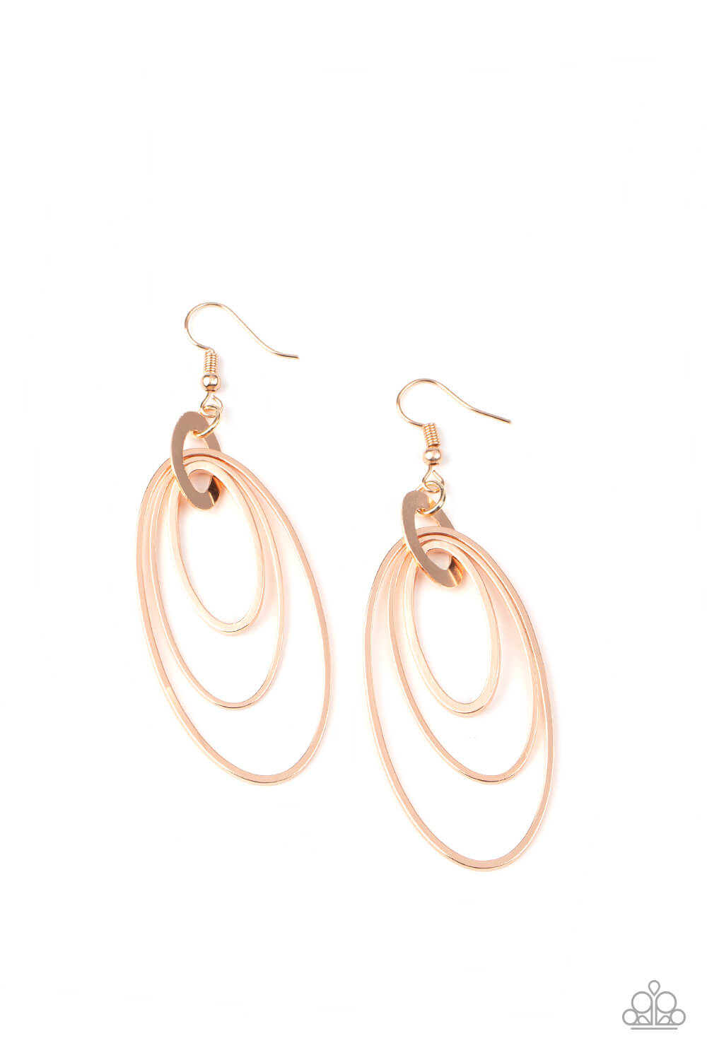 Shimmer Surge - Rose Gold Earrings - Princess Glam Shop