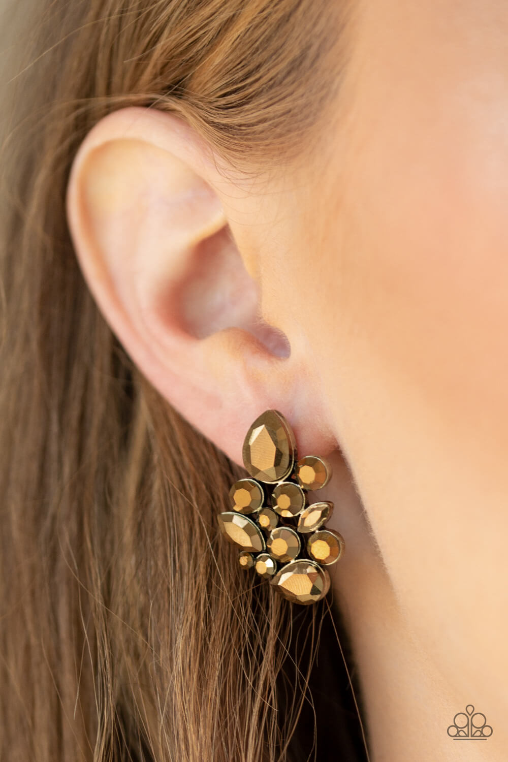 Galaxy Glimmer - Brass Earrings - Princess Glam Shop