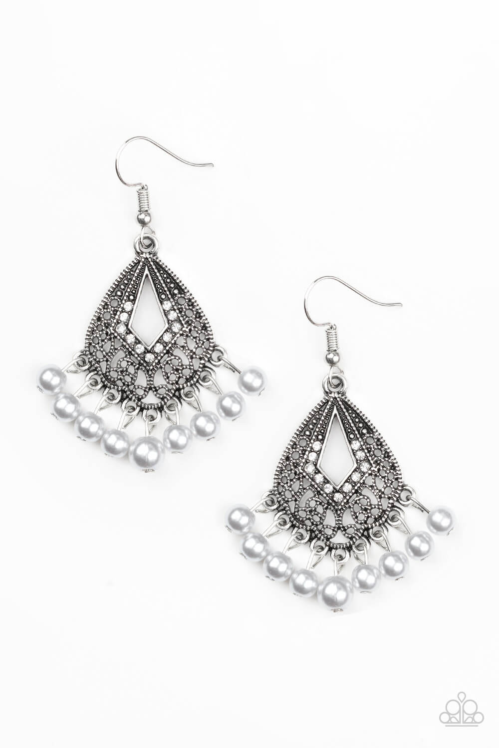 Gracefully Gatsby - Silver Earrings - Princess Glam Shop