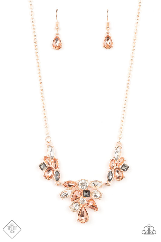 Completely Captivated - Rose Gold Necklace Set April 2022 Fashion Fix Exclusive - Princess Glam Shop