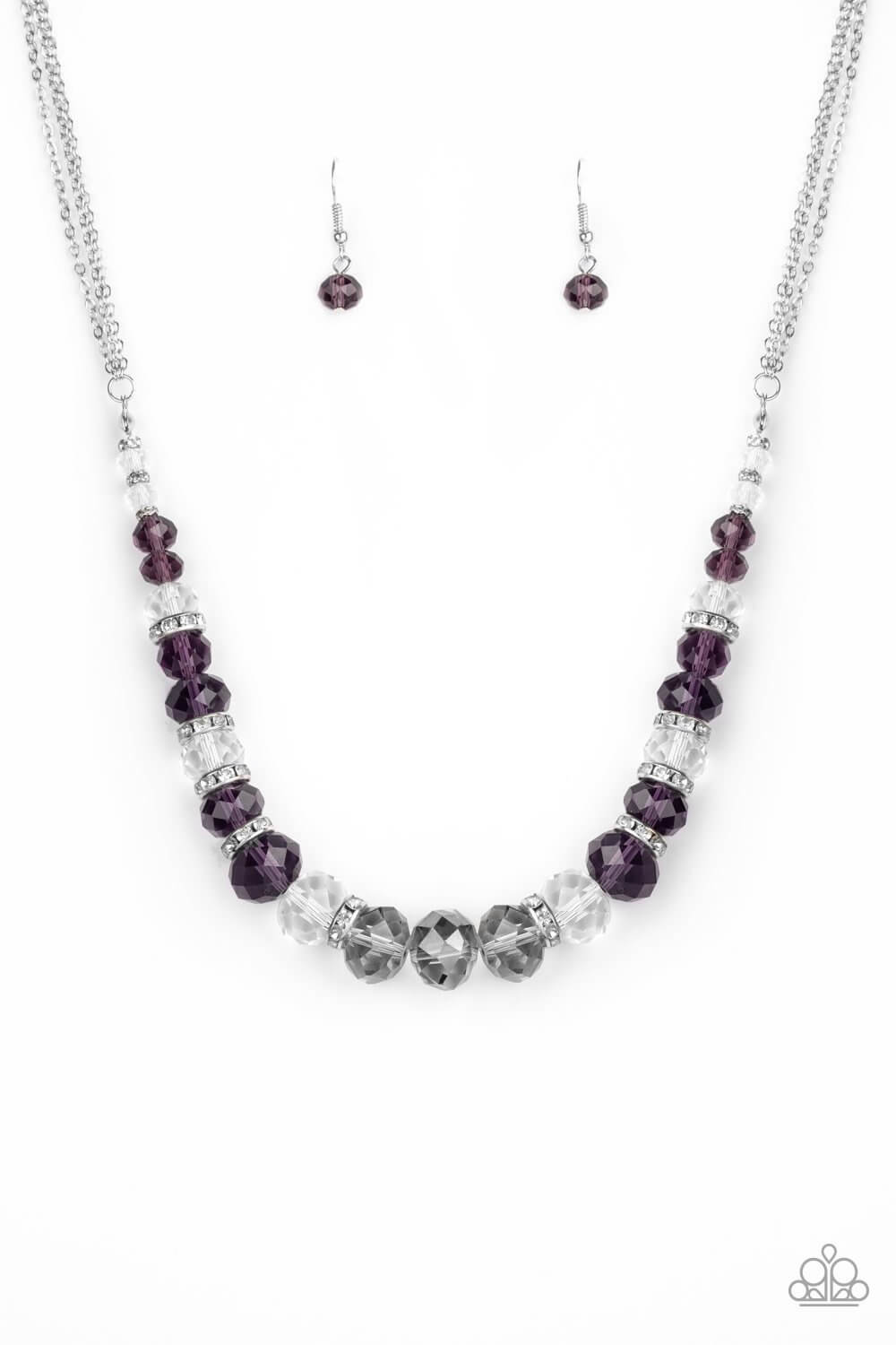 Distracted by Dazzle - Purple Necklace Set - Princess Glam Shop