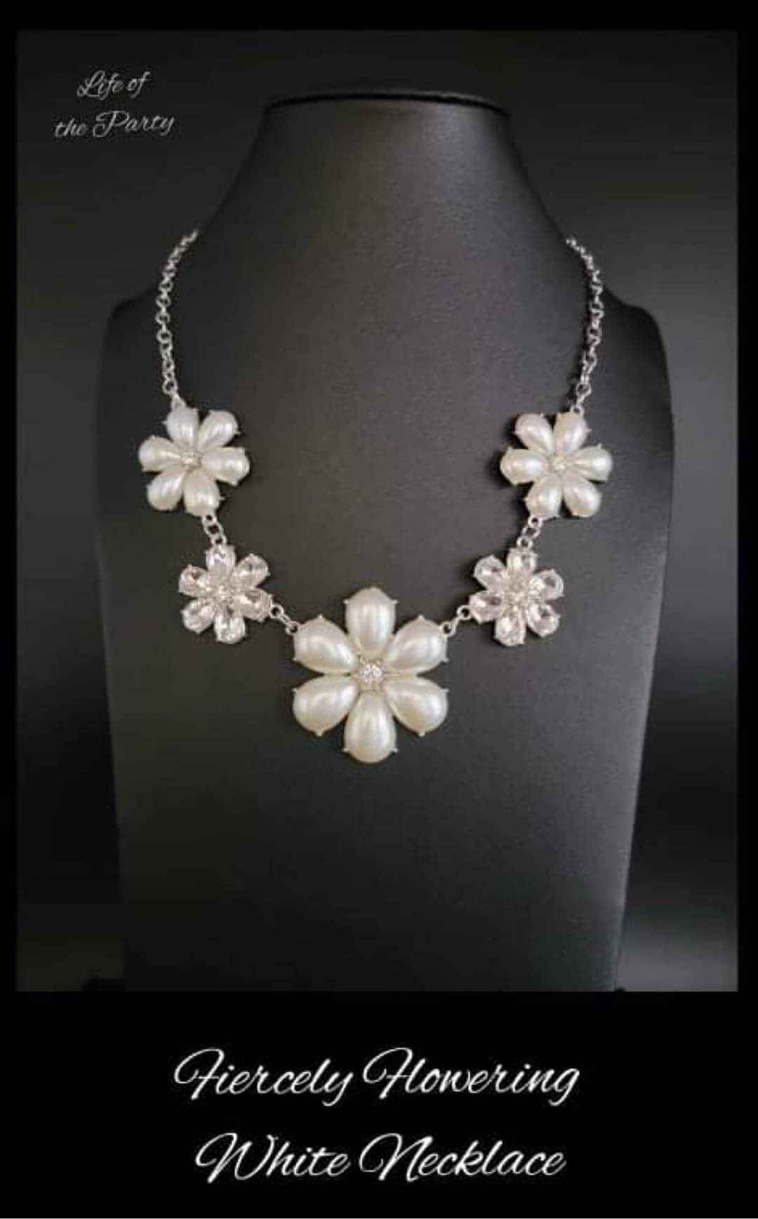 Fiercely Flowering - White Necklace Set December 2021 Life of the Party Exclusive - Princess Glam Shop