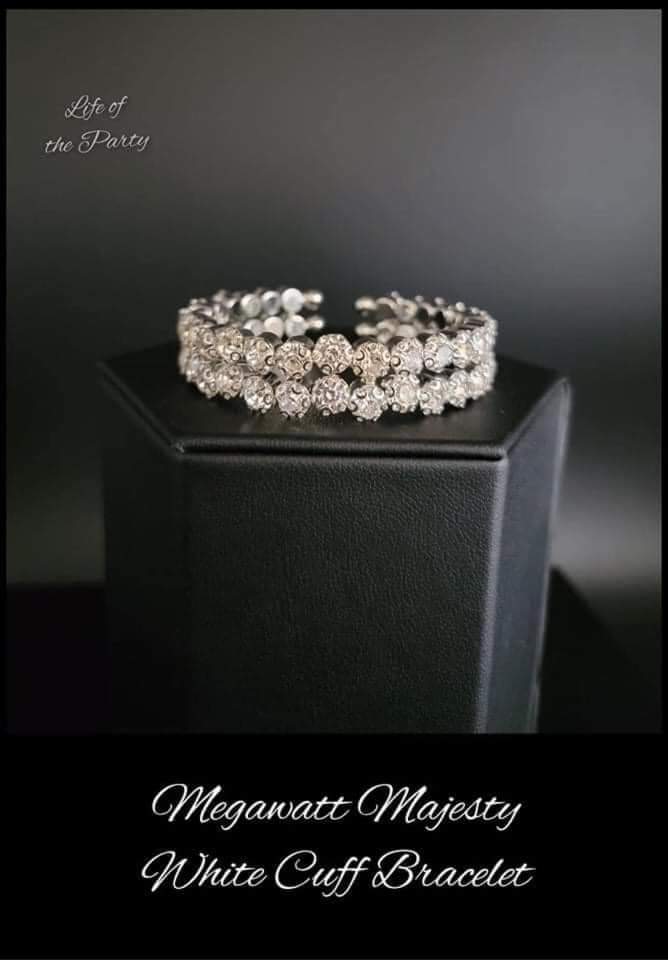 Megawatt Majesty White Bracelet 🎉December 2021 Life of the Party Exclusive - Princess Glam Shop