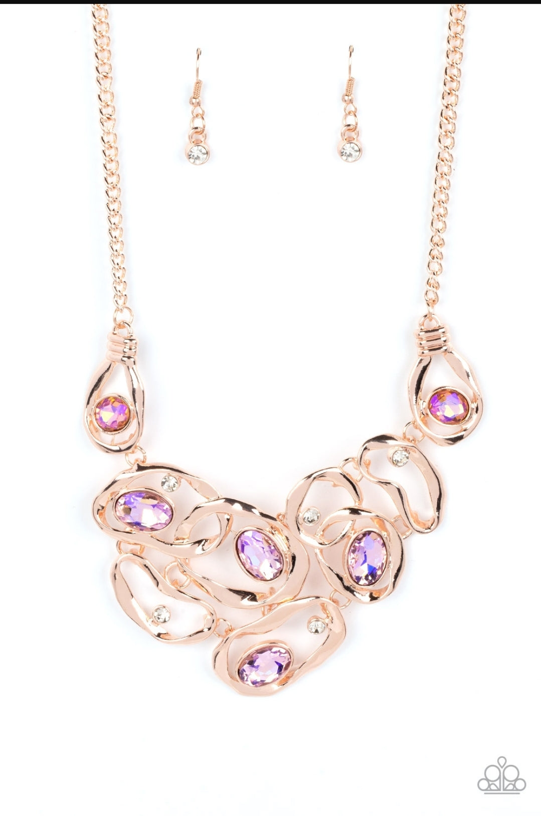 Warp Speed Rose Gold July 2022 Life of the Party Multi Necklace Set - Princess Glam Shop
