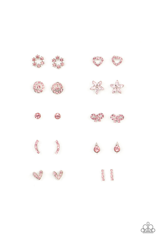 Pretty In Pink Children's Starlet Shimmer 10 Pair Earrings Mega Bundle - Princess Glam Shop