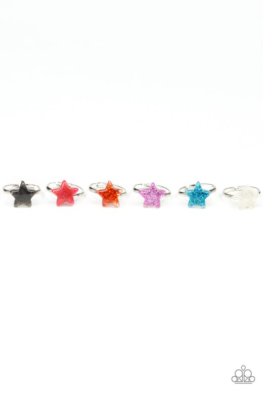 Starlet Shimmer Glitter Star Children's Ring Bundle - Princess Glam Shop