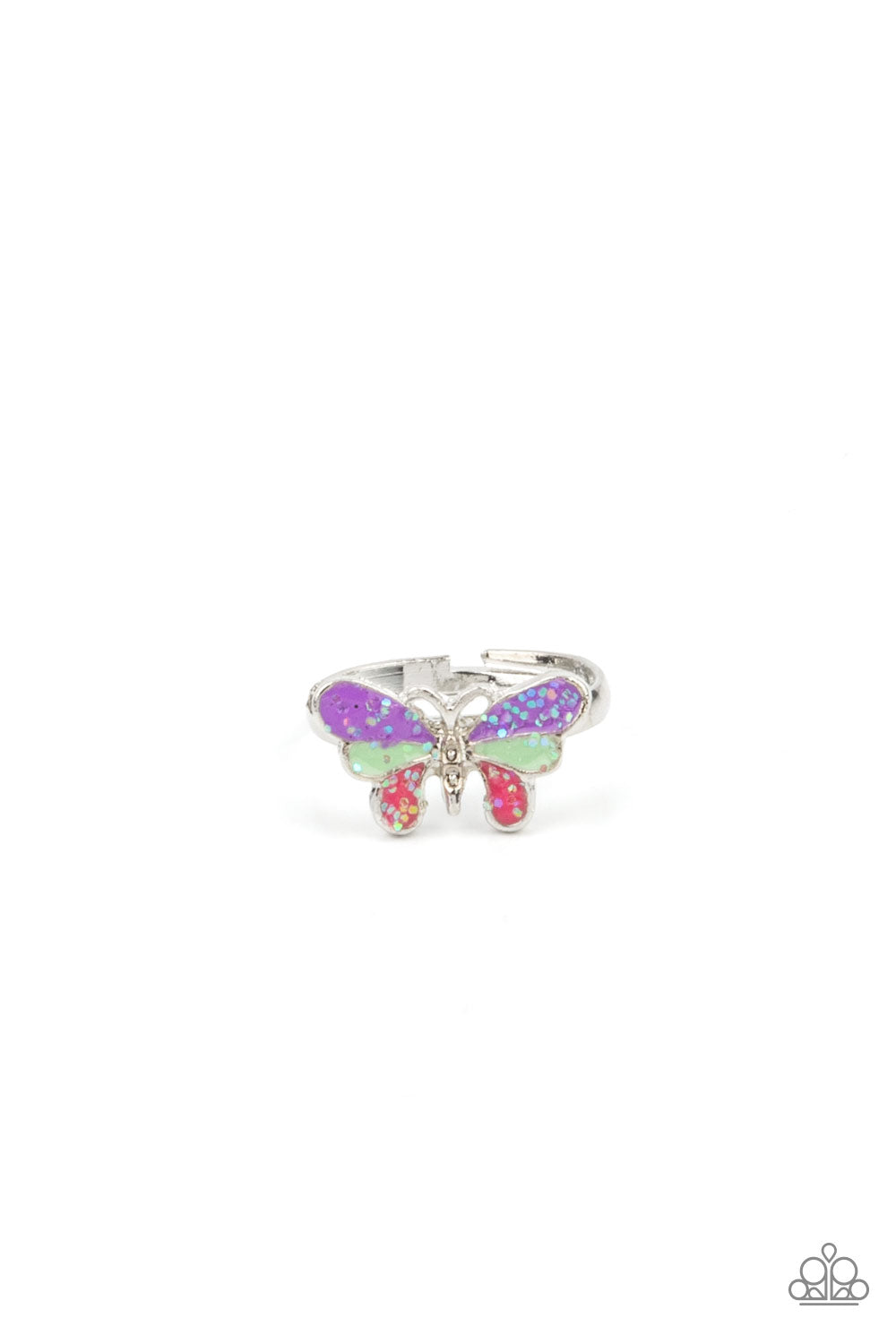 Rainbow Butterfly Starlet Shimmer Children's Ring Bundle Set - Princess Glam Shop