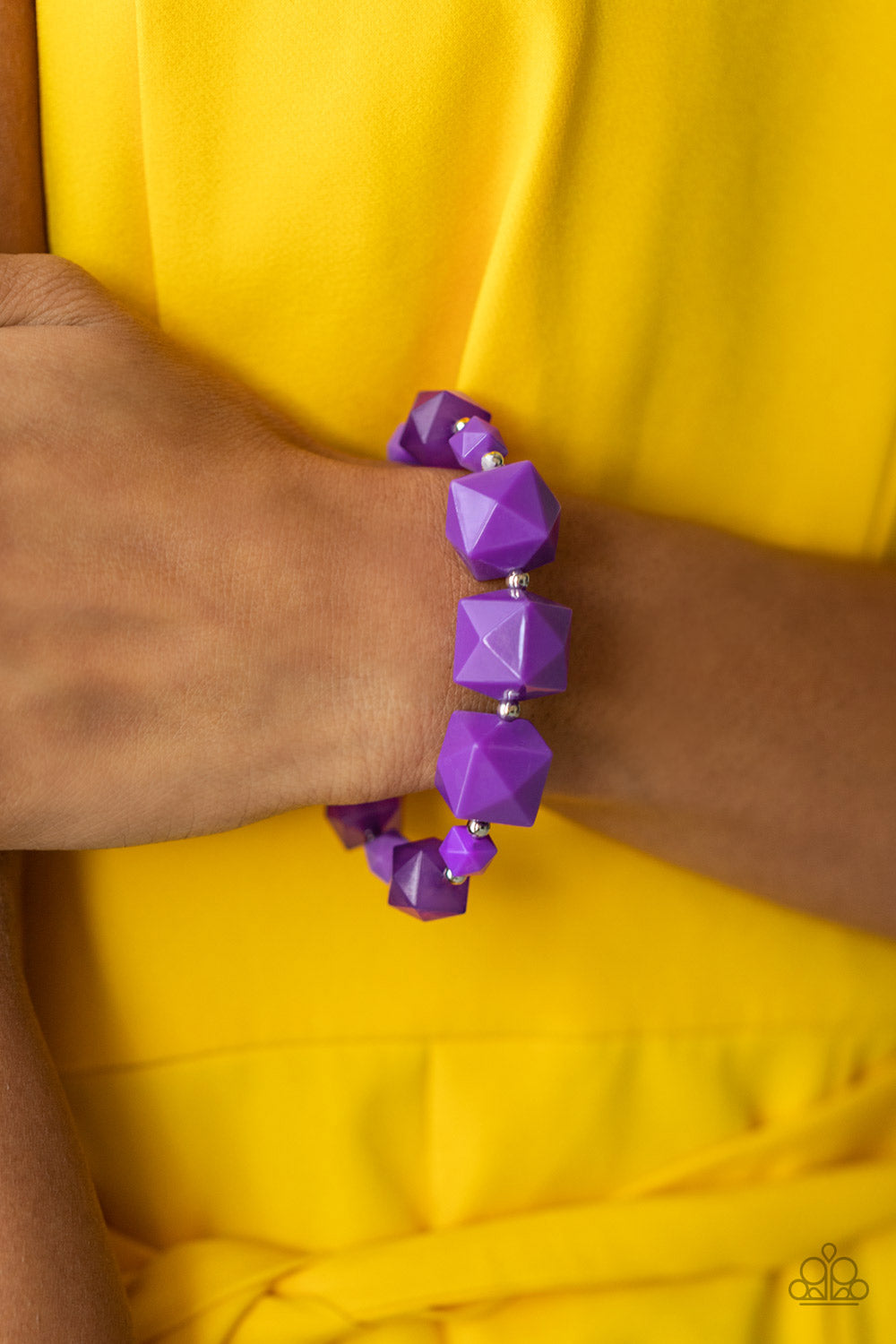 Summer Excursion Necklace Set & Trendsetting Tourist Bracelet - Purple Combo - Princess Glam Shop