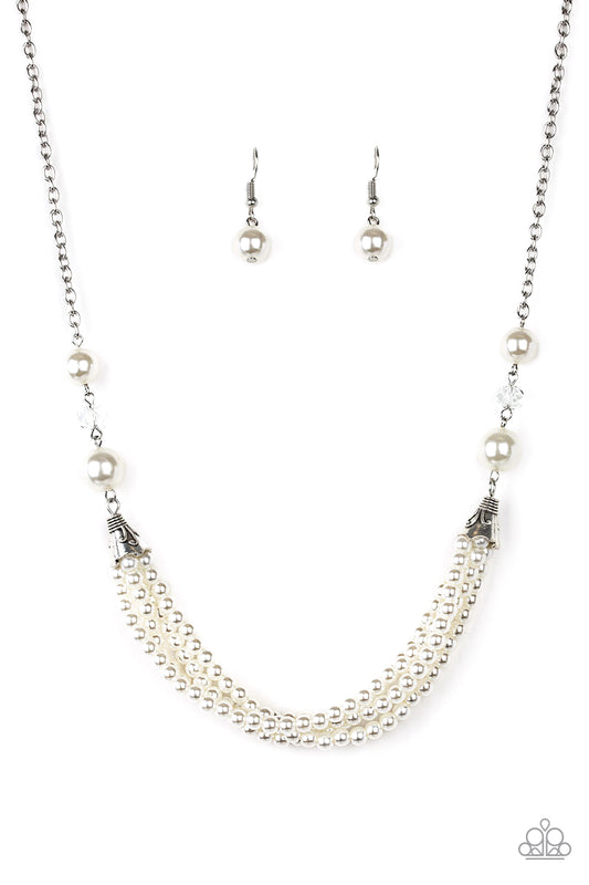 One-WOMAN Show - White Necklace Set - Princess Glam Shop