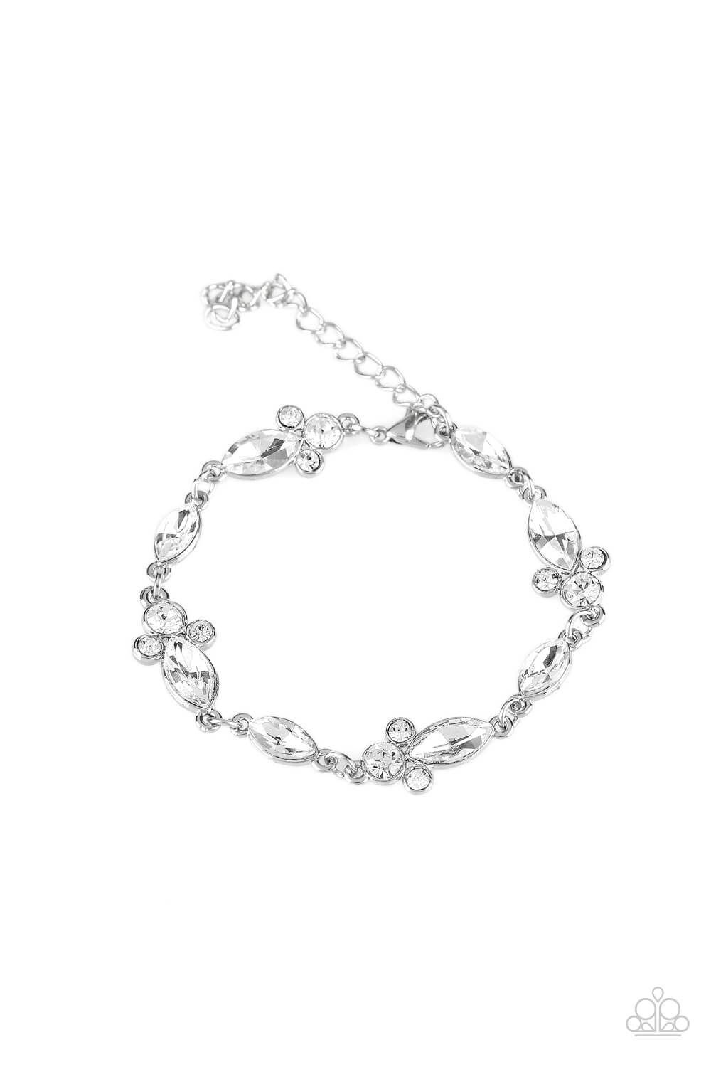 At Any Cost - White Bracelet - Princess Glam Shop