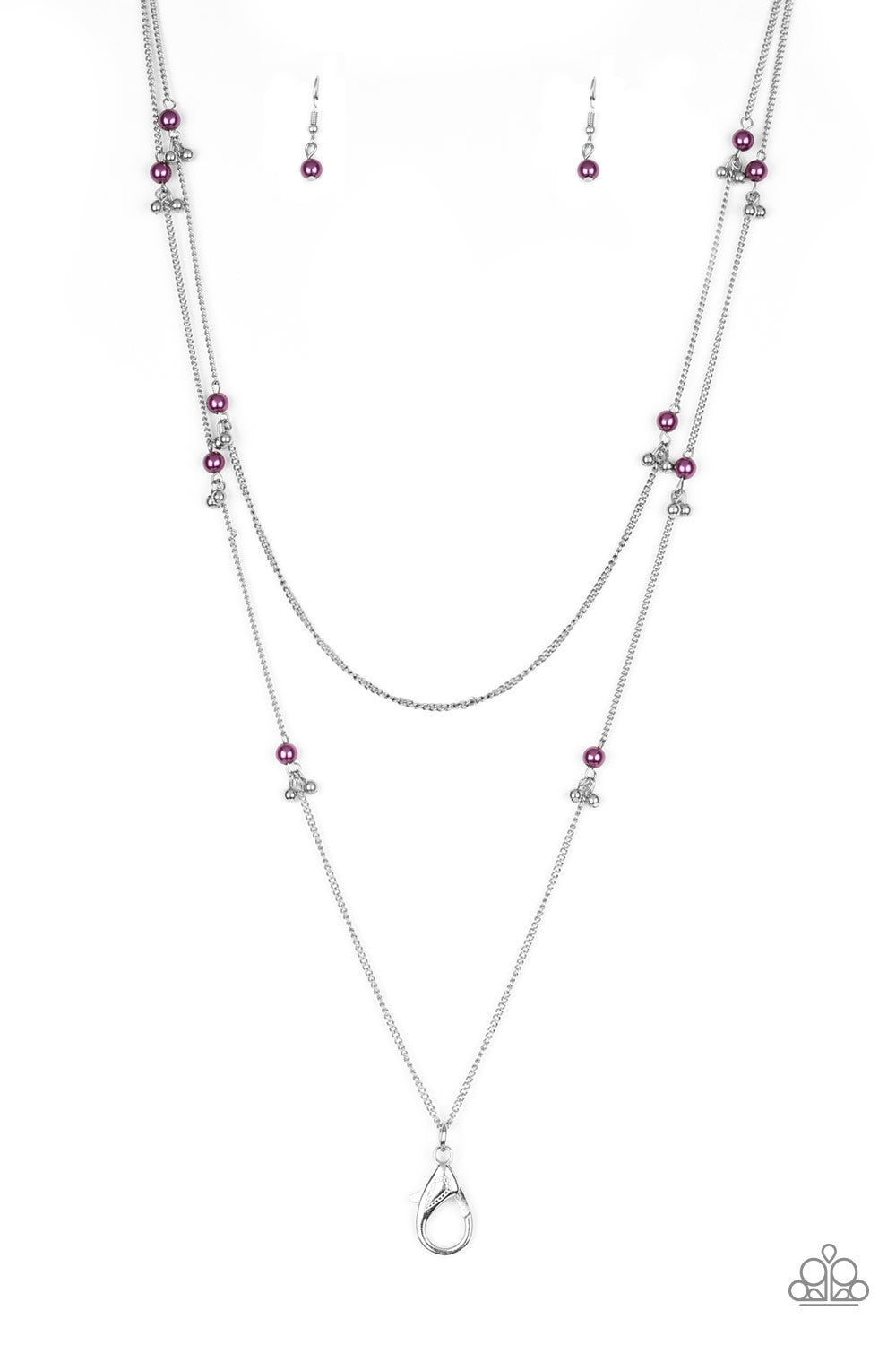 Ultrawealthy - Purple Lanyard Necklace Set - Princess Glam Shop