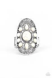 Stone Sunrise - White Ring - Princess Glam Shop