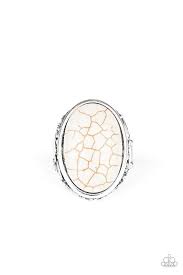 Stonehenge Garden - White Stone Ring - Princess Glam Shop