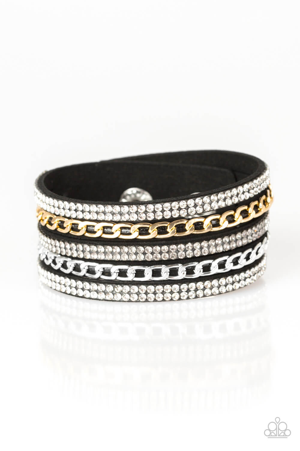 Fashion Fiend - Black Snap Wrap Urban Bracelet - Princess Glam Shop