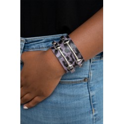 Safari Scene - Purple Snap Bracelet - Princess Glam Shop