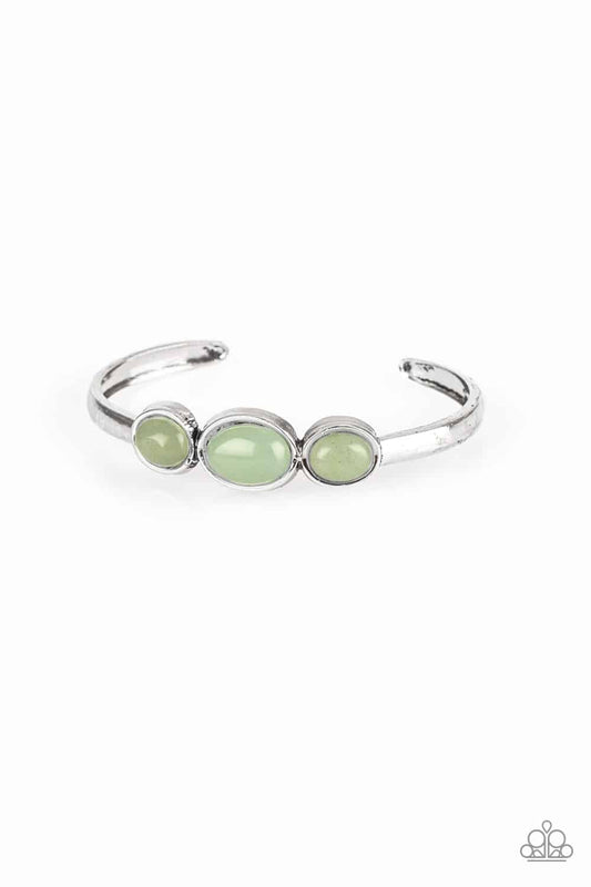 ROAM Rules - Green Stone Cuff Bracelet - Princess Glam Shop